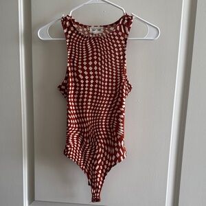 Checkered Geometric Bodysuit